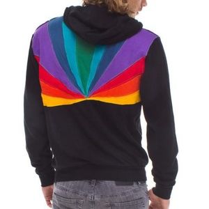 Aviator Nation Purple Sunburst zip hoodie